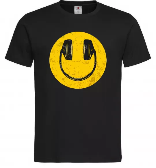 Чоловіча футболка Music smile Чорний фото