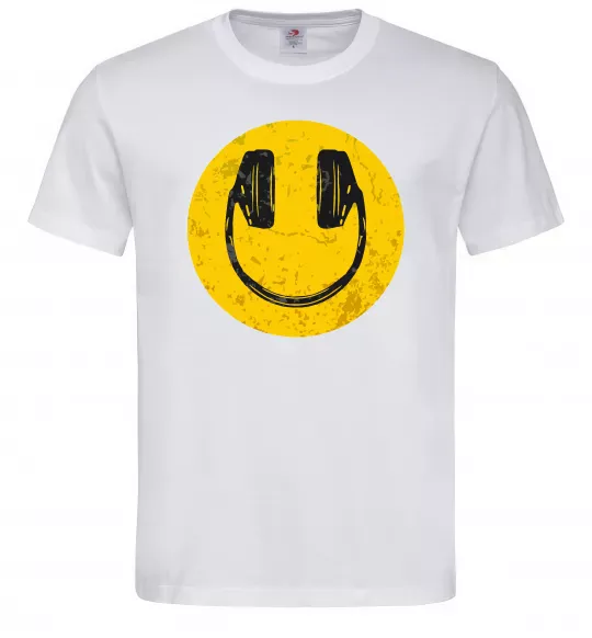 Чоловіча футболка Music smile Білий фото