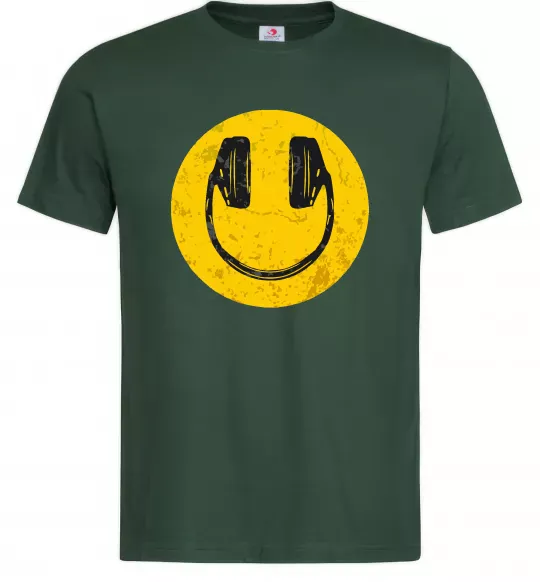 Чоловіча футболка Music smile Темно-зелений фото
