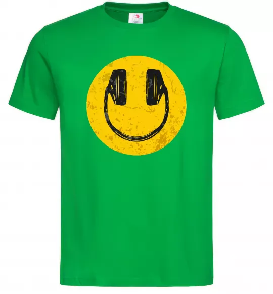 Чоловіча футболка Music smile Зелений фото
