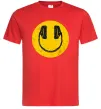 Чоловіча футболка Music smile Червоний фото
