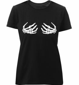 Жіноча преміум футболка Skeleton hands