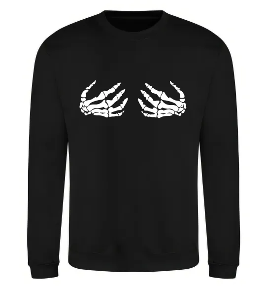 Світшот Skeleton hands Чорний фото