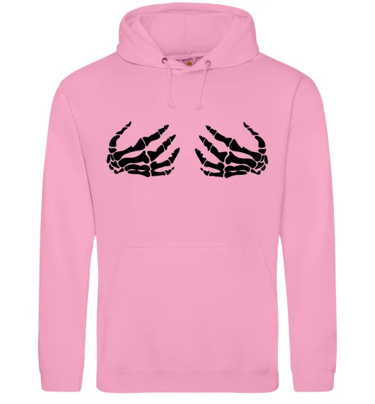 Жіноча толстовка (худі) Skeleton hands Рожевий фото