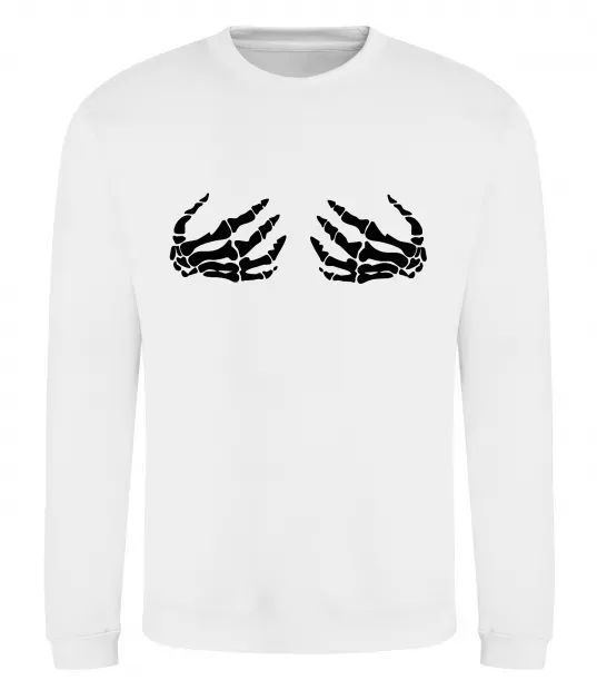 Свитшот Skeleton hands Белый фото