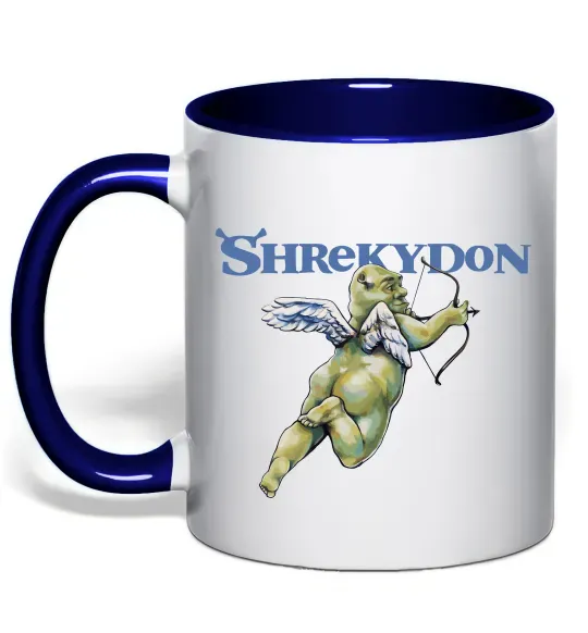 Чашка с цветной ручкой Schrekydon Глубокий темно-синий фото