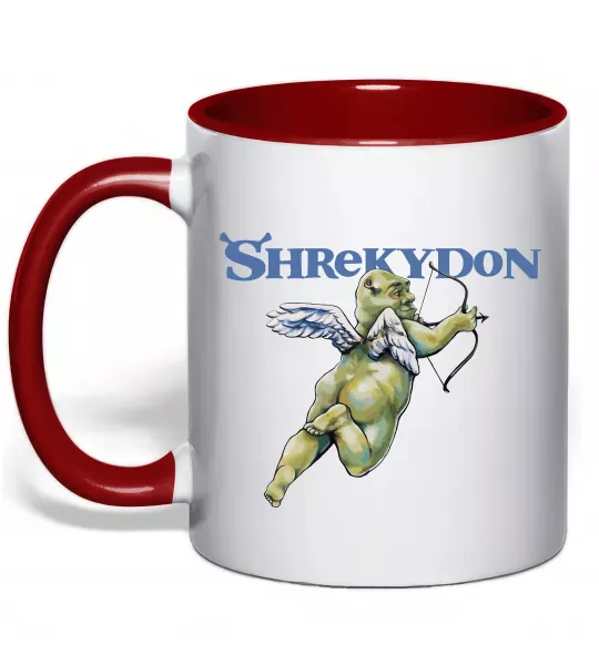 Чашка с цветной ручкой Schrekydon Красный фото