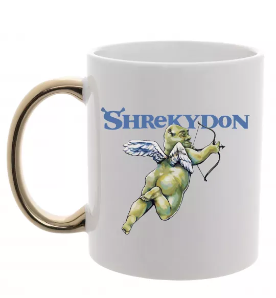 Чашка с цветной ручкой Schrekydon Золото фото