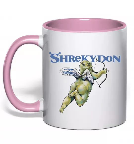 Чашка с цветной ручкой Schrekydon Нежно розовый фото