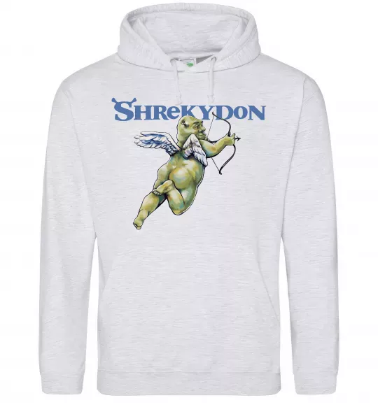 Мужская толстовка (худи) Schrekydon Серый меланж фото