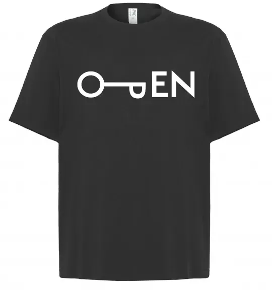 Футболка Оверсайз Open ключ Черный фото