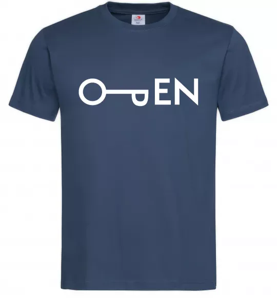 Чоловіча футболка Open ключ Темно-синій фото