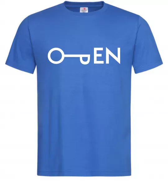 Чоловіча футболка Open ключ Яскраво-синій фото