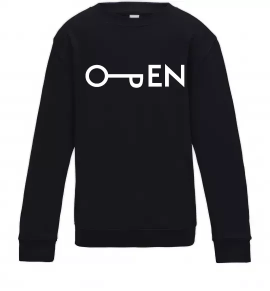 Дитячий світшот Open ключ Чорний фото