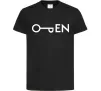 Детская футболка Open ключ Черный фото