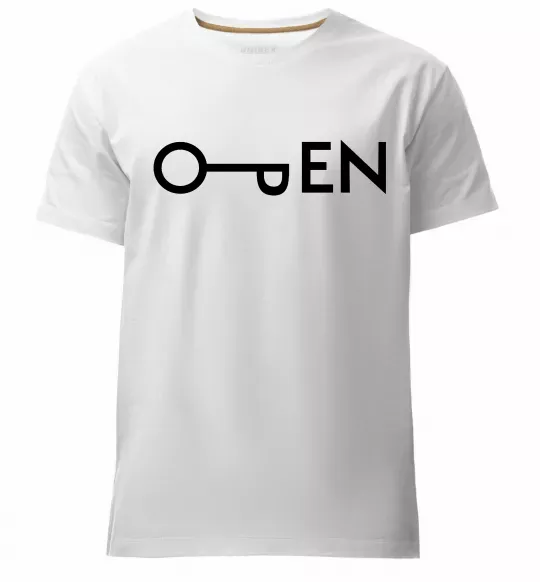Чоловіча преміум футболка Open ключ Білий фото