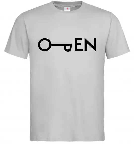 Чоловіча футболка Open ключ Сірий фото