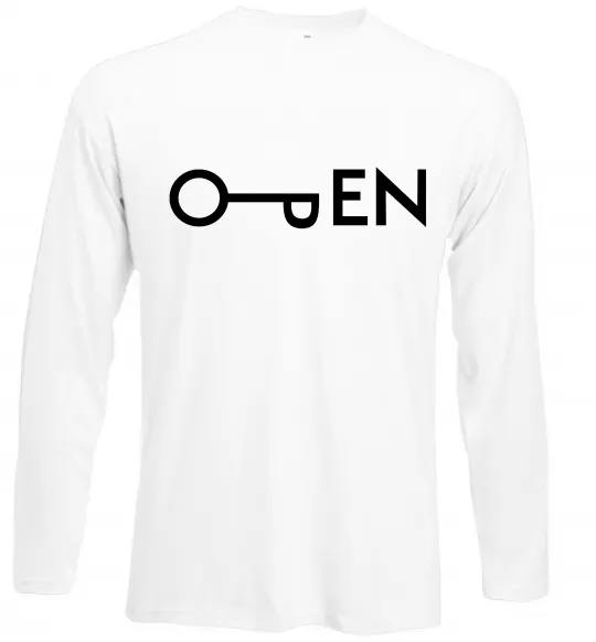 Лонгслів Open ключ Білий фото