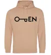 Мужская толстовка (худи) Open ключ Песочный фото