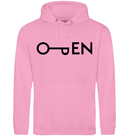 Женская толстовка (худи) Open ключ Розовый фото