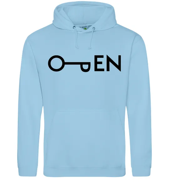 Женская толстовка (худи) Open ключ Голубой фото