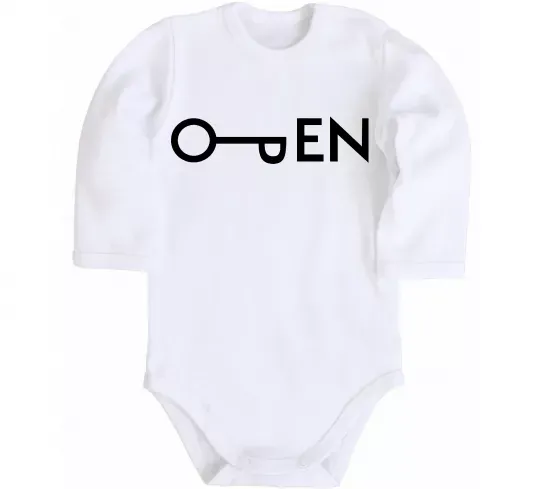 Дитячий бодік Open ключ Білий фото