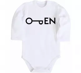 Детский боди Open ключ Белый фото