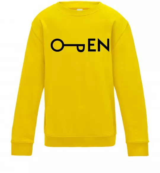 Дитячий світшот Open ключ Сонячно жовтий фото