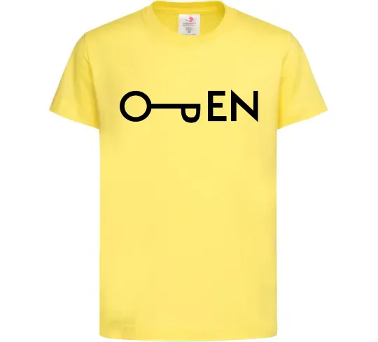 Детская футболка Open ключ Лимонный фото