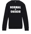 Детский Свитшот Normal is boring Черный фото