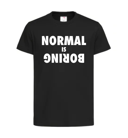 Детская футболка Normal is boring Черный фото