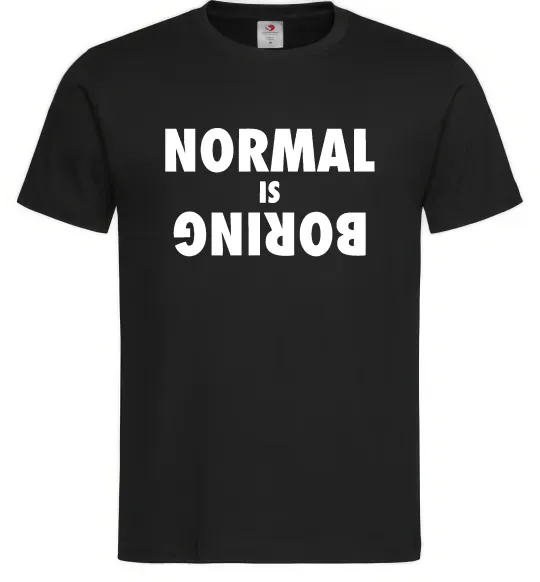 Мужская футболка Normal is boring Черный фото