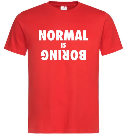 Мужская футболка Normal is boring Красный фото