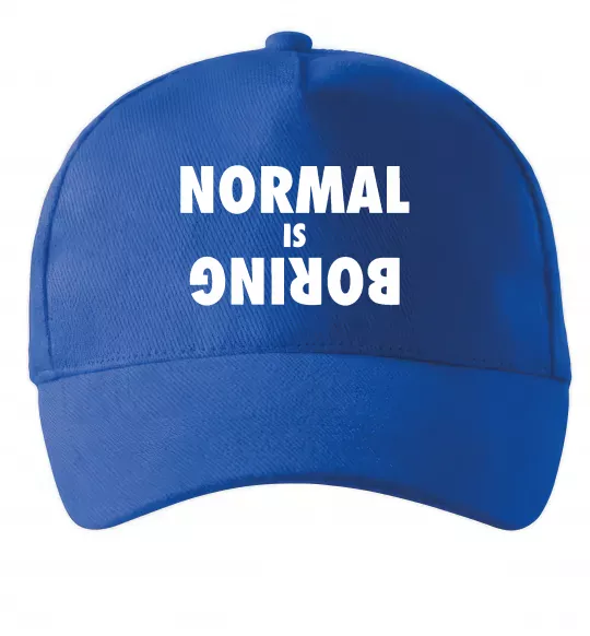 Кепка Normal is boring Яскраво-синій фото