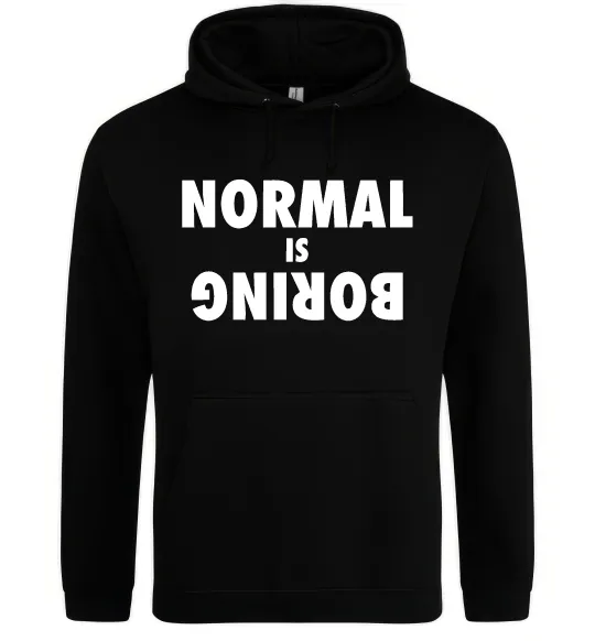 Женская толстовка (худи) Normal is boring Черный фото