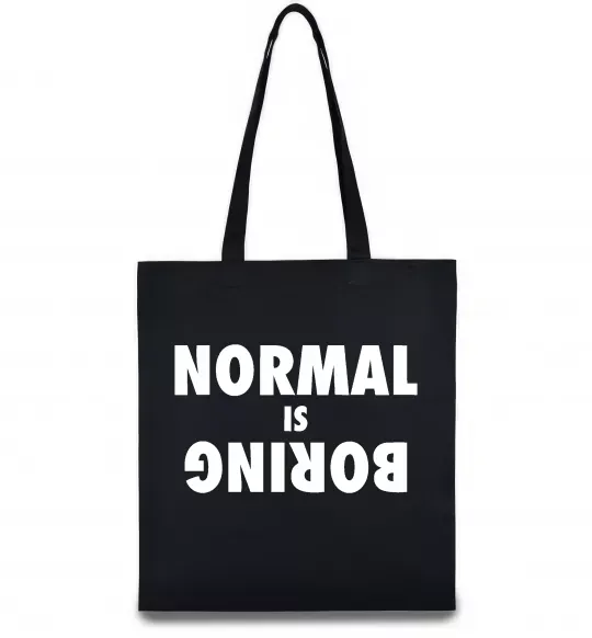 Эко-сумка Normal is boring Черный фото
