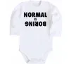 Детский боди Normal is boring Белый фото
