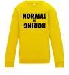 Детский Свитшот Normal is boring Солнечно желтый фото