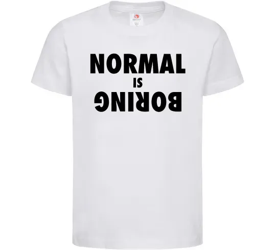 Детская футболка Normal is boring Белый фото