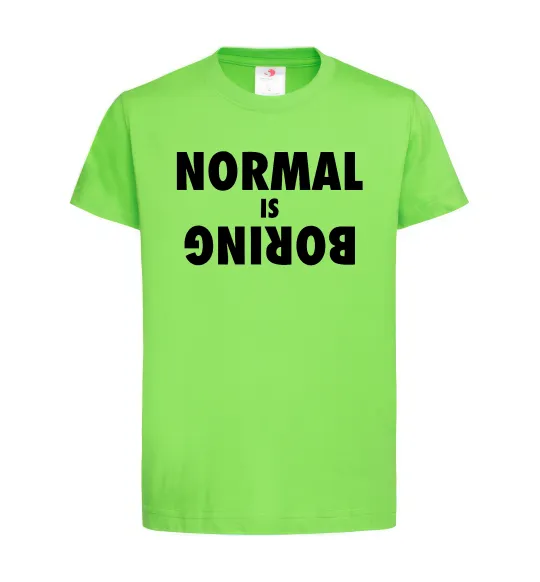 Детская футболка Normal is boring Лаймовый фото
