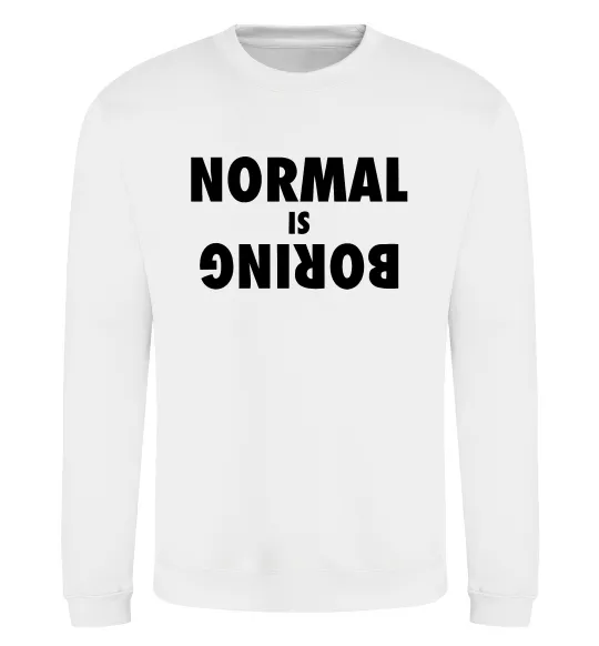 Свитшот Normal is boring Белый фото