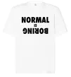 Футболка Оверсайз Normal is boring Білий фото