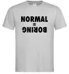 Мужская футболка Normal is boring Серый фото