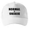 Кепка Normal is boring Білий фото