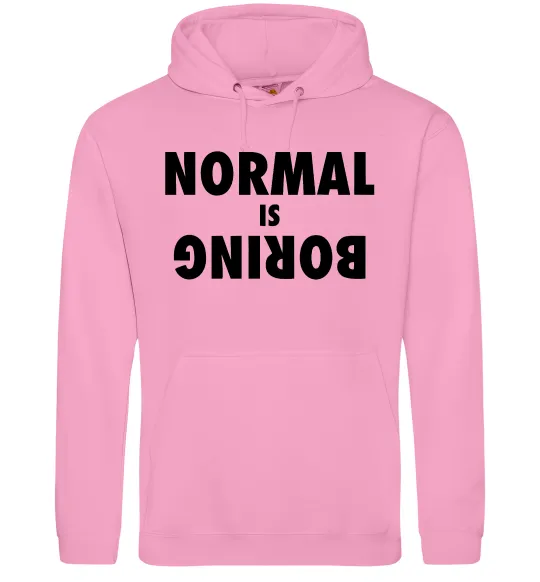 Женская толстовка (худи) Normal is boring Розовый фото