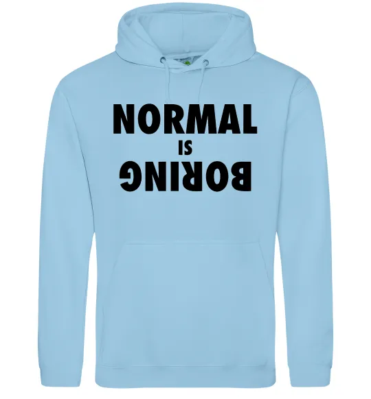 Женская толстовка (худи) Normal is boring Голубой фото