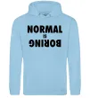 Женская толстовка (худи) Normal is boring Голубой фото