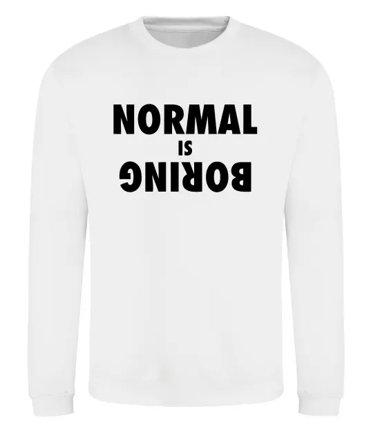 Свитшот Normal is boring Белый фото