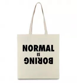 Еко-сумка Normal is boring Бежевий фото