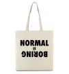 Эко-сумка Normal is boring Бежевый фото
